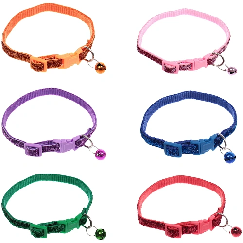 Ошейник с колокольчиком 11932см Zoo City-Блестящий БУМ микс цветов CC02 Ultramarine_16