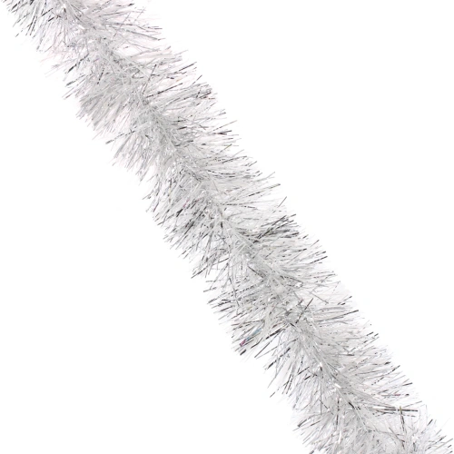 Мишура "Зимняя сказка" 2м, 15 см, Белый/Серебро