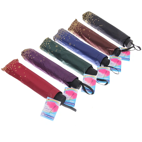 Зонт женский механический Ultramarine - Тайра, микс 6 цветов, 8 спиц, d-115см, длина в слож виде 28см_51