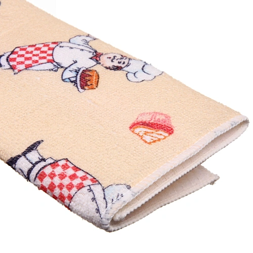 Коврик для сушки посуды 3038см Поваренок бежевый_16