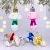 Ёлочные игрушки "Грибочки" 4,5см микс цветов (набор 6 шт)