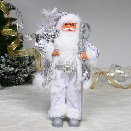 Дед Мороз - Лесовичок "Сказочный сон" 45 см, Серебро