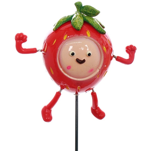 Фигура на спице "Клубничка" 10*10*60 см