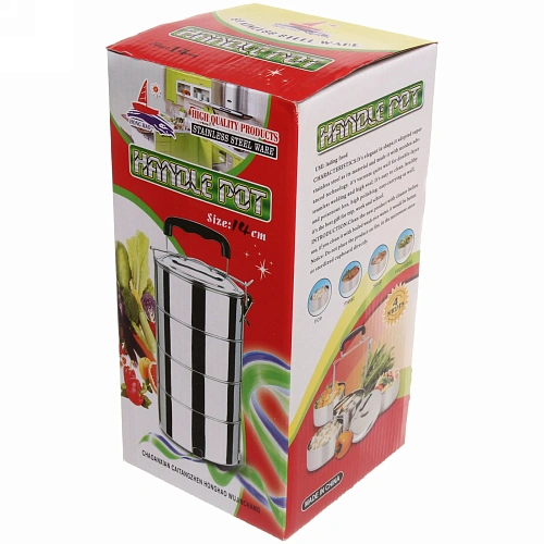 Контейнер для продуктов металлический 1322см 4уровня, пластиковая ручка_9