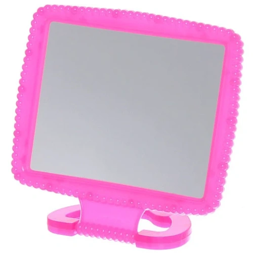 Зеркало настольное в пластиковой оправе "Резная рамка" прямоугольник, подвесное 13*10,5см (Стикер на минивложение 10шт)