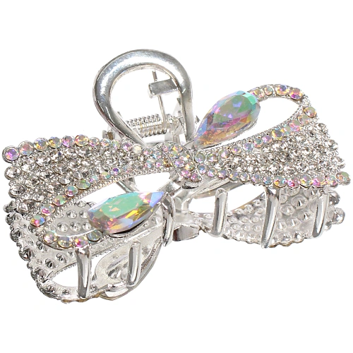 Заколка - краб для волос на блистере LAVITA, бантик, цвет серебро и золото, 5,83,3см_7