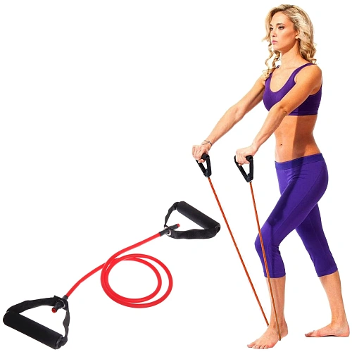 Эспандер трубчатый "Life" 1,30 м (нагрузка 6,5-9 кг), красный