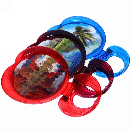 Зеркало настольное в пластиковой оправе Галантное круг, подвесное, цвет микс, 1616см_6