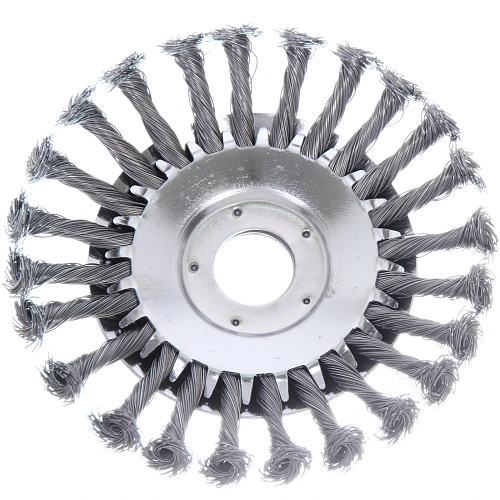 Щетка для триммера круглая из стальной проволоки диаметр 150мм, посадочное 25.4мм