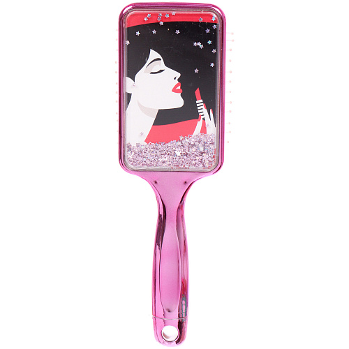 Расческа массажная зеркальная Animals, принт девушки, микс 4 цвета, 7235см, (блистер Ultramarine)_8