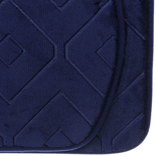 Набор для ванной и туалета 3 пр Rut  ( 2 коврика 5080+5040, 1 чехол на крышку унитаза)синий_3