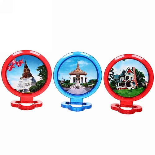 Зеркало настольное в пластиковой оправе Эстетика круг, подвесное, цвет микс, d-16,5см_12