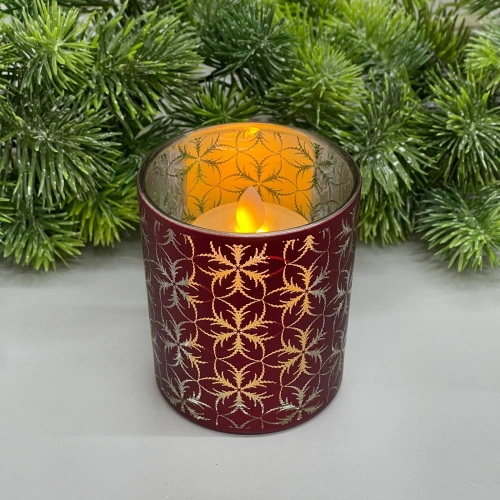 Подсвечник "Фантазия" 8,5*10 см, Красный