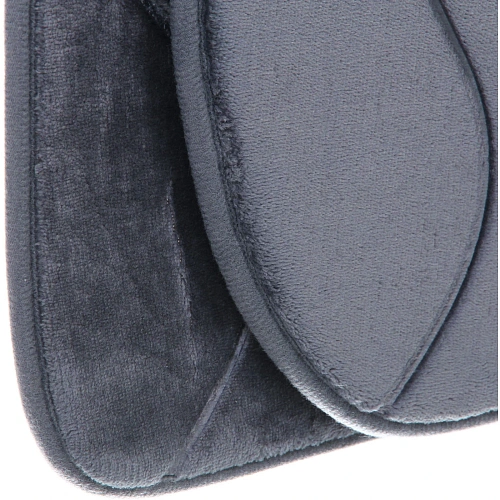 Набор для ванной и туалета 3 пр Волна ( 2 коврика 5080+5040, 1 чехол на крышку унитаза) серый_3