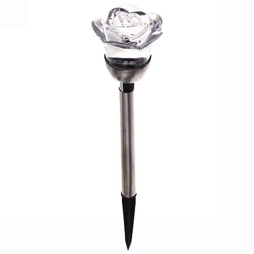 Фонарь садовый "Роза" 36*8см, 3 цвета, на солнечной батарее, металл