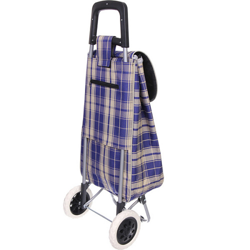 Тележка хозяйственная с сумкой (933326см, колеса 16см,грузоподъемность до 30 кг) синяя SYD-016_5