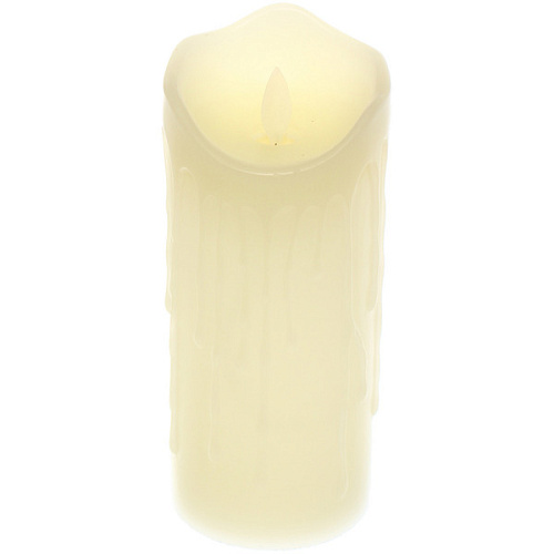 Сувенир с подсветкой Свеча восковая - Небесная 7,517,5 см (работает от батареек 3 ААА)_3