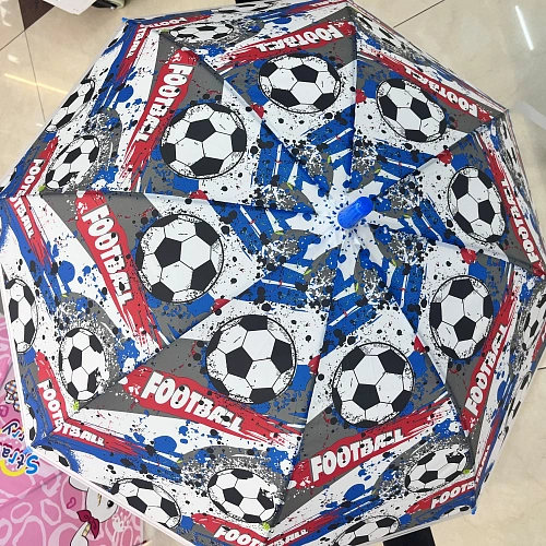 Зонт детский полуавтомат "Футбол", микс 4 дизайна, d-100см