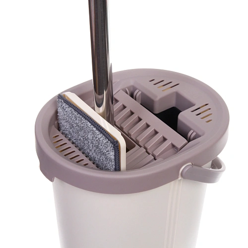 Набор для уборки Селфи Золушка (ведро с отжимом, швабра, две насадки) в цветной коробке ZY018_3