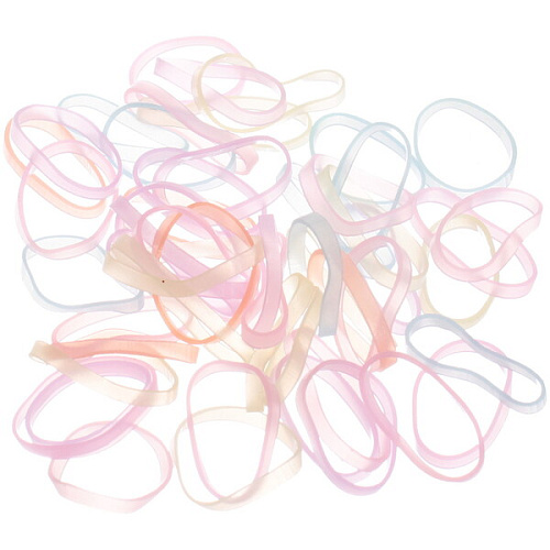 Резинки для волос силиконовые100шт  Mini miracle - Марта, цвет микс , 10,514,5см_4