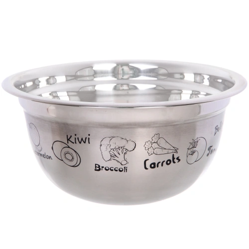 Миска из нержавеющей стали 2,6л 24*11,2см с рисунком