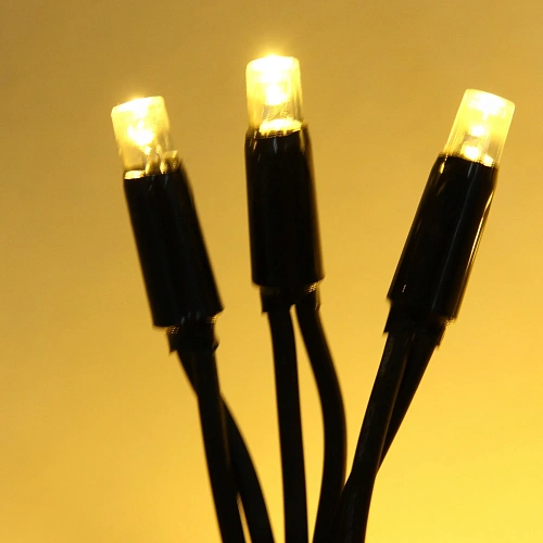 Гирлянда для улицы 25м 300 ламп LED чёрный провод, 8 реж, IP-54, Теплый белый (возможность соединения)_6