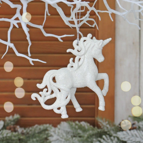 Подвеска "Сияющий единорог" 12 см, Белый
