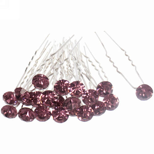 Шпильки для волос в тубе 20шт Hair Beauty, стразик, микс 4 цвета, d-08см_5