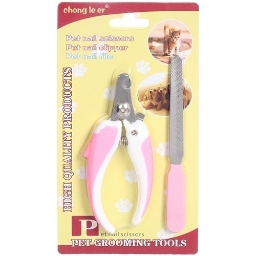 Набор для груминга Элегантный  Бро, когтерез и пилка, цвет белыйрозовый  _6