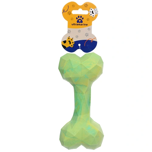 Игрушка сверхпрочная из каучука для всех пород собак Косточка, цвет зеленый, 167,5см_4