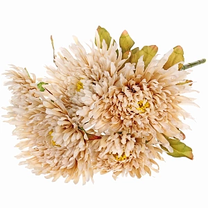 Искусственные цветы "Хризантема" 45см 5 цветков бежевый