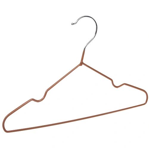 Плечики металлические нескользящие с полимерным покрытием 10шт ТАРТИТАН, цвет бронзовый, 30см (Селфи)_5