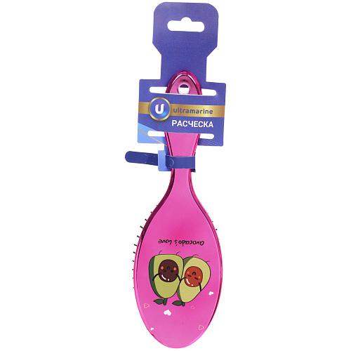 Расческа массажная зеркальная Animals, авокадики, микс 4 цвета, 722 см (блистер Ultramarine)_13