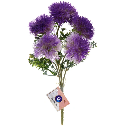 Искусственные цветы "Волшебство лета" 32см Одуванчики 5 цветков сиреневые