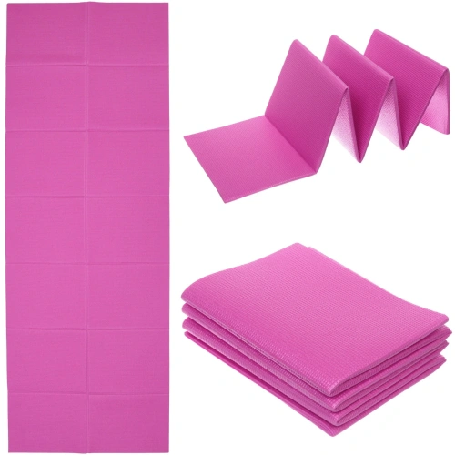 Коврик для йоги складной "Meditation"173**61*0,5 см (PVC), фуксия