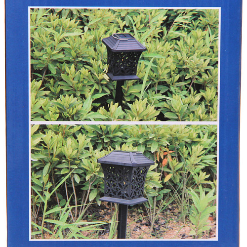 Фонарь садовый Вечер 121213,5 см (h=60 см) на солнечной батарее (универсальный), Теплый белый_16