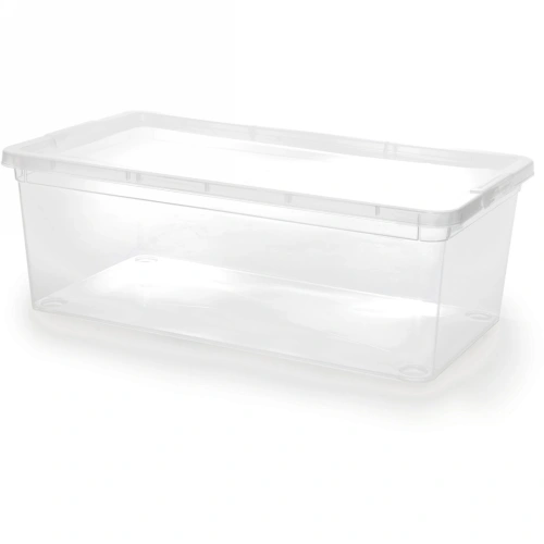 Контейнер универсальный с крышкой для хранения вещей, прозрачный, 34*19*12, 5.5л