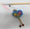 Игрушка - дразнилка на палочке "ЦапЦап", птичка, цвет синий, 40*85см 