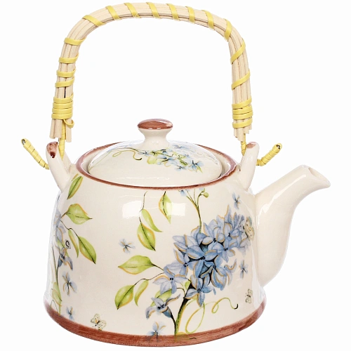 Чайник заварочный керамический 700мл с ситом Сирень_4