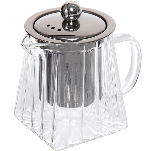 Чайник заварочный стеклянный 350мл "Bella cucina", трапеция