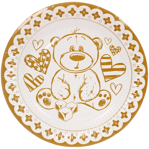 Тарелка бумажная 18 см в наборе 10 шт "Моё Чудо"