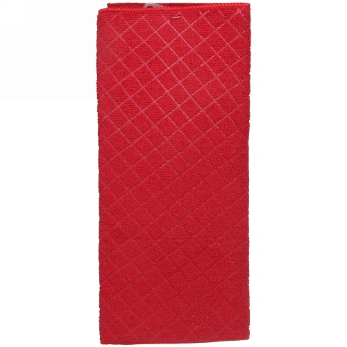 Коврик для сушки посуды 3850см Ромбы красный_3